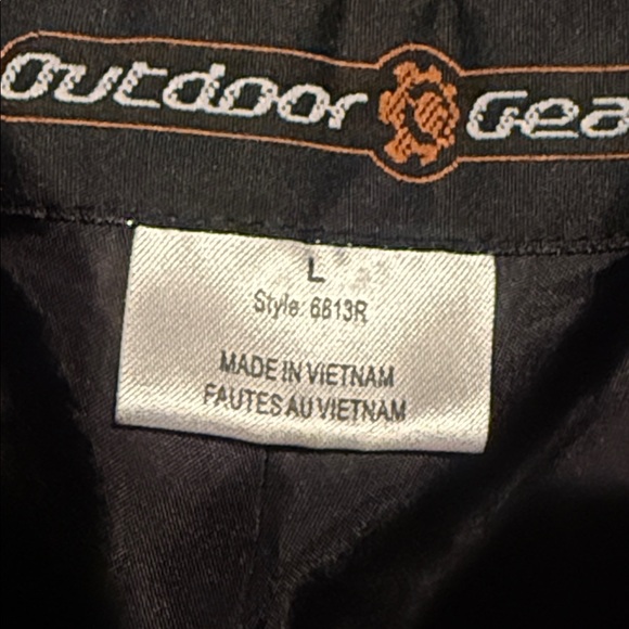 Large Men's Black OUTDOOR GEAR Pants - Picture 8 of 12